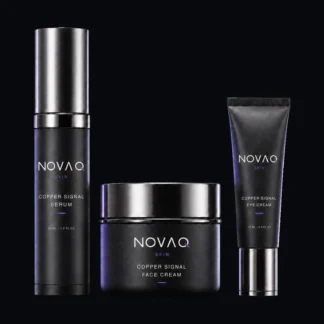 NOVAQ Skin Signal Renewal Trio, Carbon edition, front view.